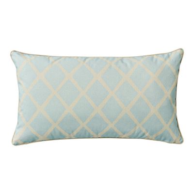 Turquoise/Putty Diamond Lumbar Cover
