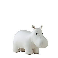 Menagerie Bookend – White Hippo