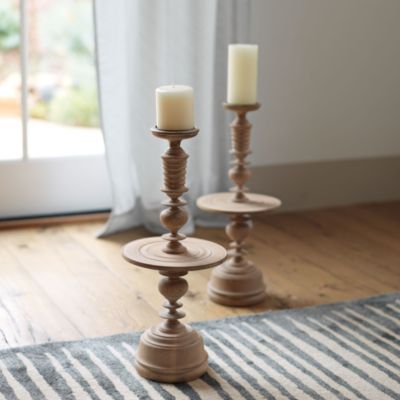 Turned Wood Candleholder