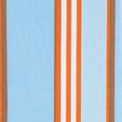 Aqua/Orange Club Stripe Crib Sheet Swatch