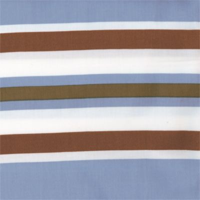 Chambray/Chocolate Beach Stripe - Yardage