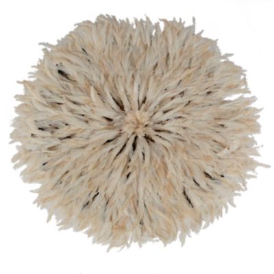 Feathered African Headdress - Ivory
