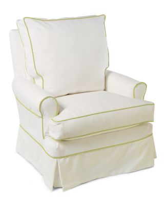 Hayes Glider in White Matelasse