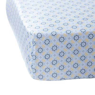 Slate/Goldenrod Mosaic Crib Sheet