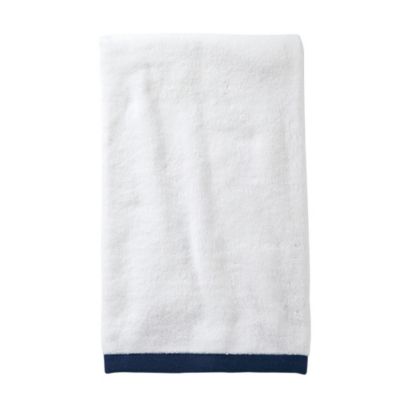 Navy Border Frame Hand Towel