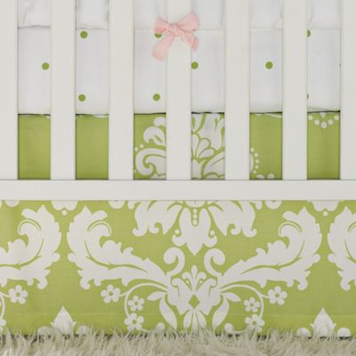 Kate Sprout Damask Crib Skirt