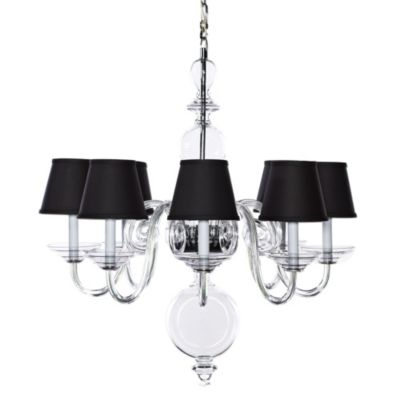 Anya Blown-Glass Chandelier - Black Shades