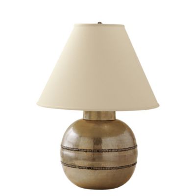 Hammered Metal Lamp – Nailhead Stripe