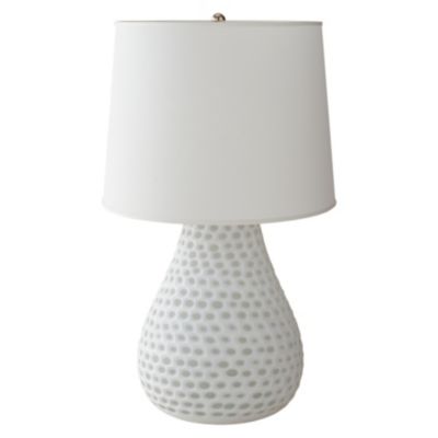 Honeycomb Lamp with White Shade