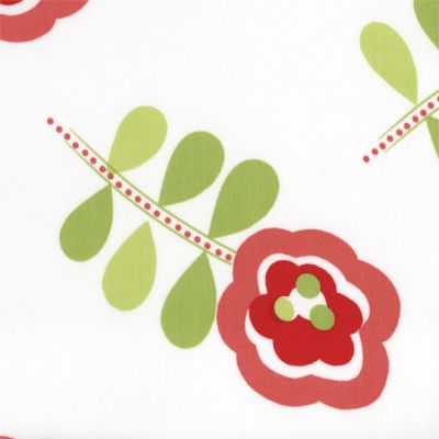 Melon/Cherry Dutch Floral Crib Sheet