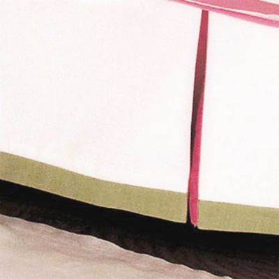 Melon/Sprout Contrast Pleat Bedskirt