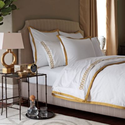 Ochre Border Frame Duvet & Shams