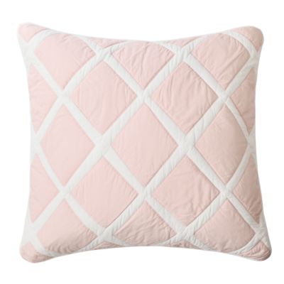 Pink Diamond Quilt Euro Sham