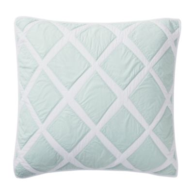 Aqua Diamond Quilt Euro Sham