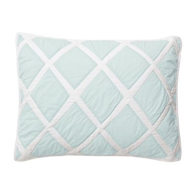 Aqua Diamond Quilt Standard Sham
