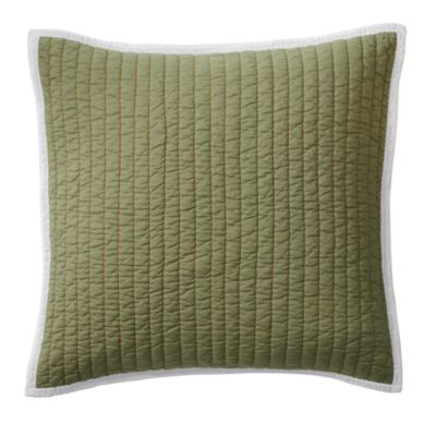 Aqua/Army Cabin Quilt Euro Sham