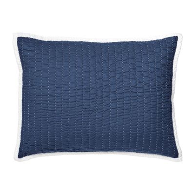 Navy/Clover Cabin Quilt Standard Sham