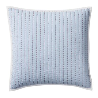 Chocolate/Chambray Cabin Quilt Euro Sham