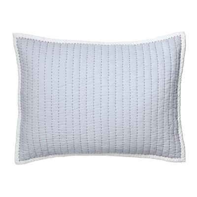 Chambray/Chocolate Cabin Quilt Standard Sham