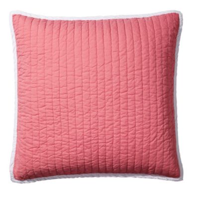 Melon/Lime Cabin Quilt Euro Sham