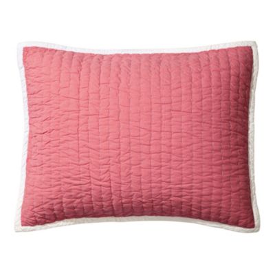Melon/Lime Cabin Quilt Standard Sham