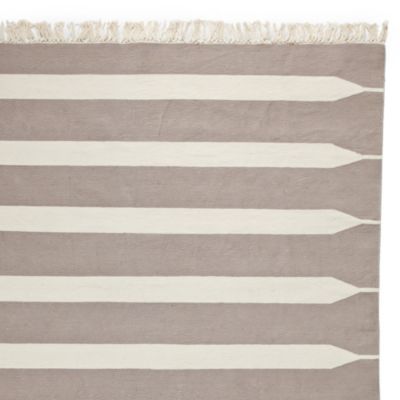 Bark Paddle Stripe Cotton Dhurrie