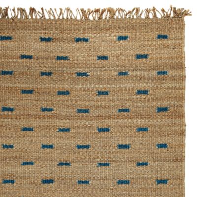 Aegean  Blue Jute Dash Rug