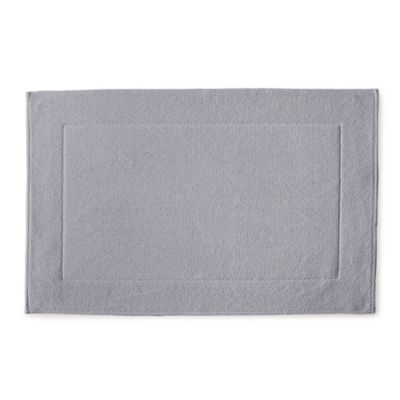 Textured Cotton Bath Mat  Dove Grey
