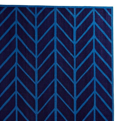 Navy/Cobalt Feather Rug