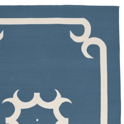 Navy Deco Frame Rug