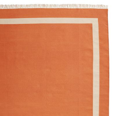 Pumpkin Border Frame Rug