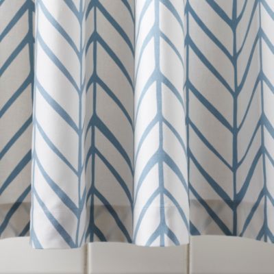 Aqua Feather Shower Curtain