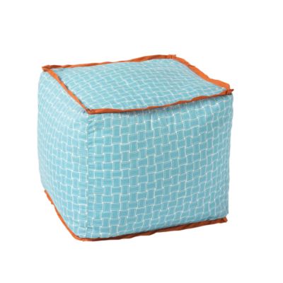 Aqua/Orange Square Chair