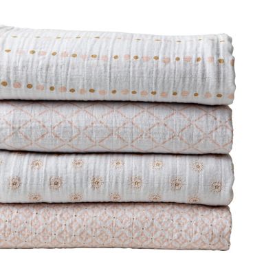 Aden + Anais Set of 4 Swaddle Blankets - Pink
