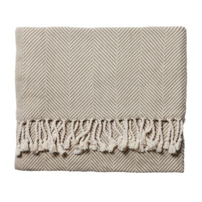Herringbone Throw - Stone