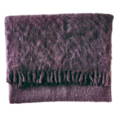 Aubergine Mohair Throw
