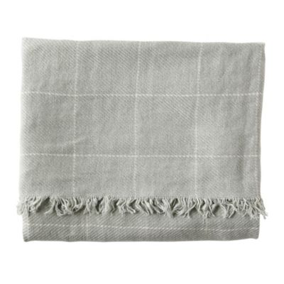 Linen Window Pane Throw - Mist