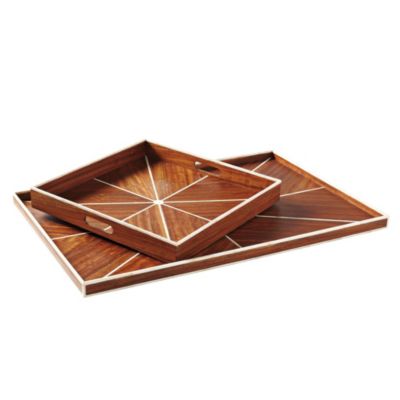 Starburst Teak Trays