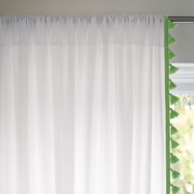 Emerald French Tassel Window Panel