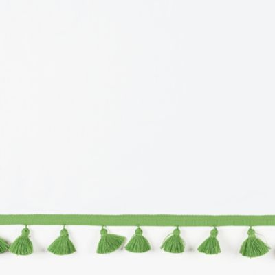 Emerald French Tassel Window Panel Swatch