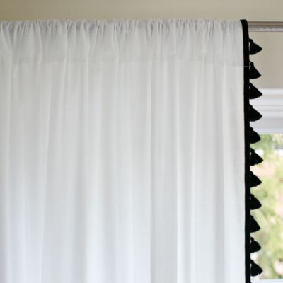 Black French Tassel Window Panel