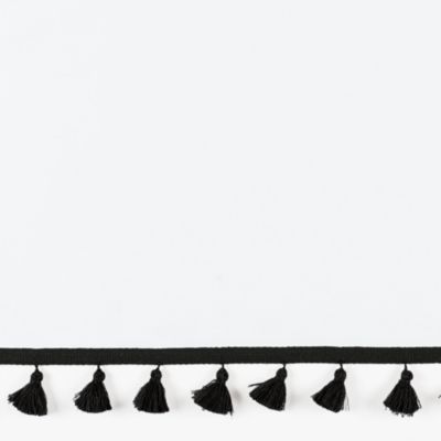 Black French Tassel Window Panel Swatch