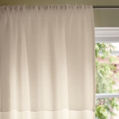 Ivory Washed Linen Window Panel