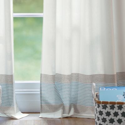 Ivory Yacht Stripe Window Panel