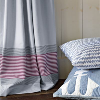 Chambray Yacht Stripe Window Panel
