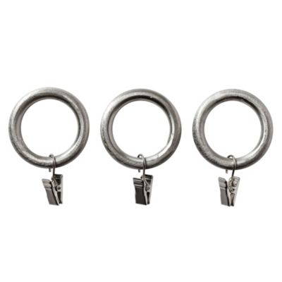 Brushed Nickel Buchanan Clip Rings – Set of 7