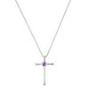 Round Lavender Sapphire Cross Pendant (18)