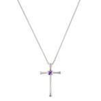 Round Lavender Sapphire Cross Pendant (18)