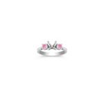 Three-Stone Pink Sapphire Engagement Ring