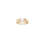Marquise and Round Diamond Solitaire Engagement Ring Enhancer